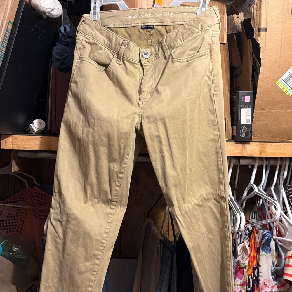 American Eagle Outfitters Tan Super Stretch Pants
